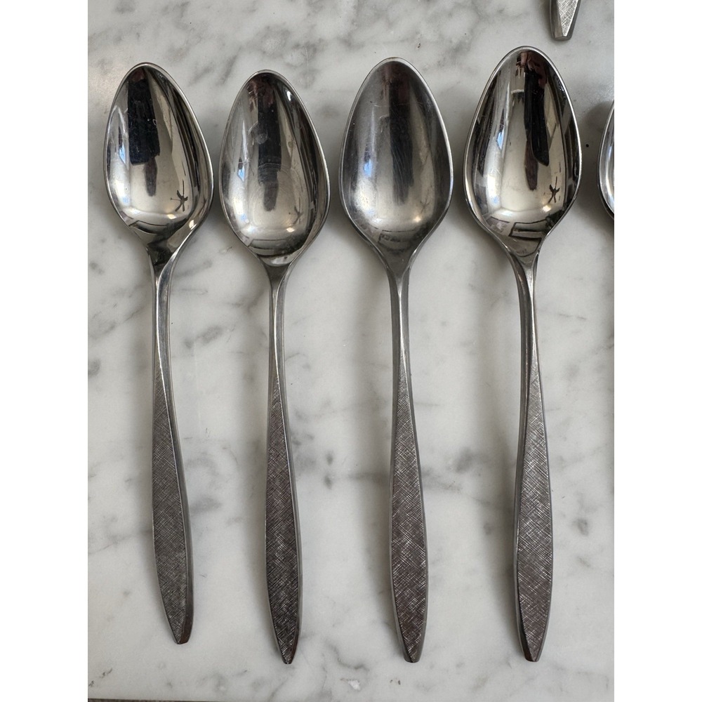 EKCO Eterna CORSAIR Teaspoons Stainless Flatware Vintage Japan 4 Pc‎